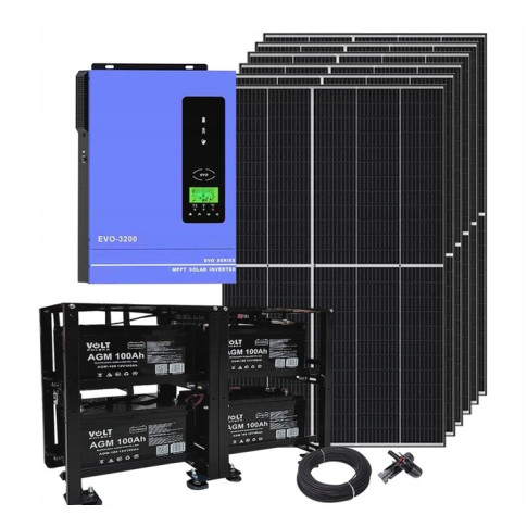Zestaw instalacji fotowoltaicznej 3kW 1 faz z magazynem energii 4 8kW