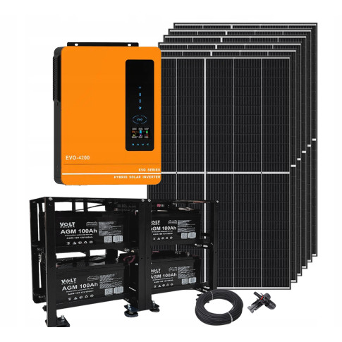 Zestaw instalacji fotowoltaicznej 4kW 1 faz z magazynem energii 4 8kW