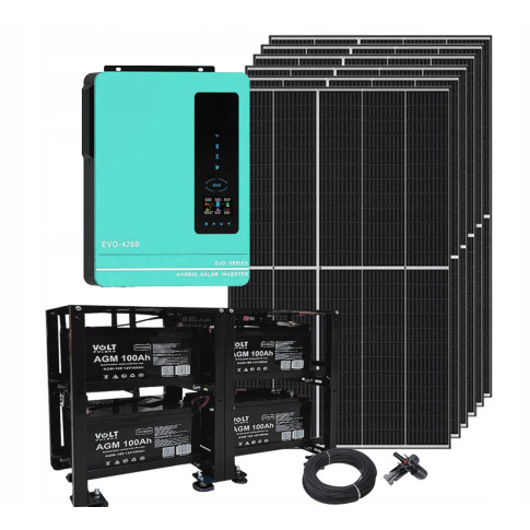 Zestaw instalacji fotowoltaicznej 6kW 1 faz z magazynem energii 4 8kW