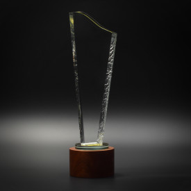 Statuetka FALA - Trofeum szklane do nadruku laserowego - P21