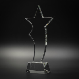 Statuetka GWIAZDA - Trofeum szklane do nadruku laserowego - P29