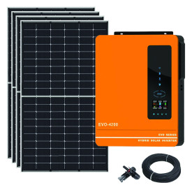 Zestaw fotowoltaiczny solarny do grzania wody, cwu,2kW off-grid,4PV+EVO4200