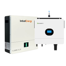 Zestaw GROWATT SPF 6000ES PLUS + Magazyn Energii LiFePO4 5kWh+moduł Wifi